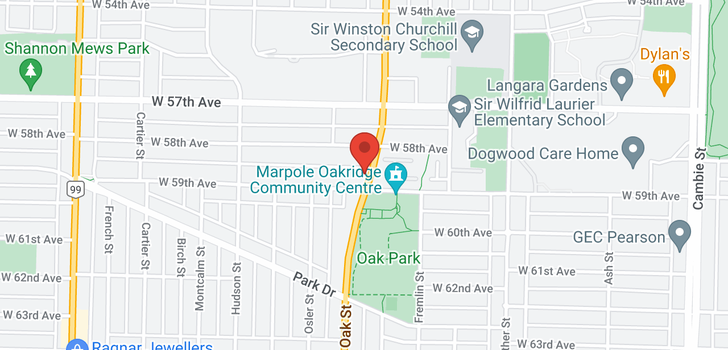 map of 212 995 W 59TH AVENUE